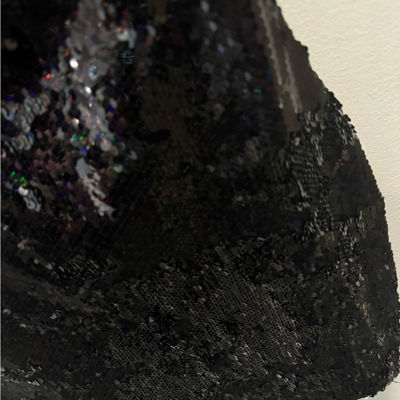 Black Sequin mini dress perfect New Years Dress made in Los Angeles - Picture 8 of 8